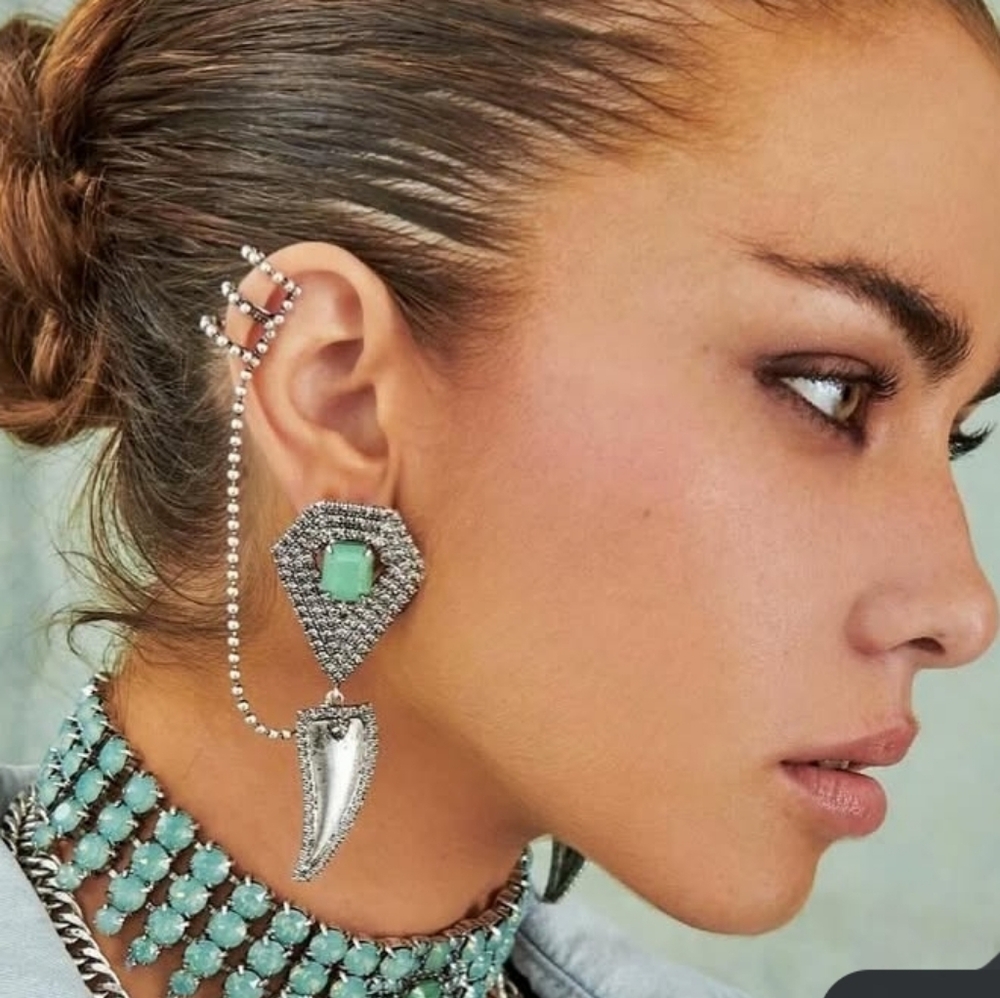 Dylanlex Silver and Turquoise Statement Earrings (LIMITED EDITION).